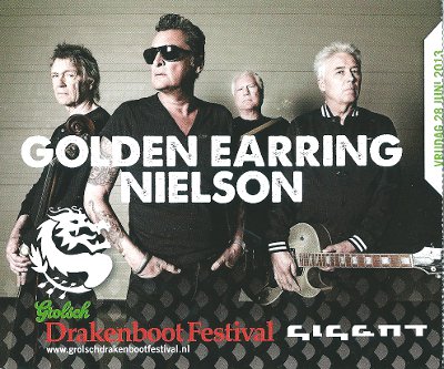 Golden Earring ticket Drakenboot Festival Apeldoorn June 28, 2013